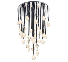 Lib & Co. CA 12067-02 - Bellissima, 32 Light LED Grand Chandelier, Black Sleeves