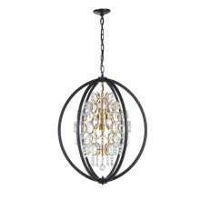 Avista Lighting Inc A7258BKGD - Avista Belair Chandelier 36" Black & Gold