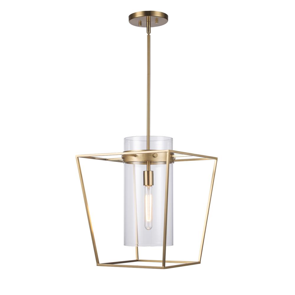 1LT PENDANT-15" WIDE CAGE-AG