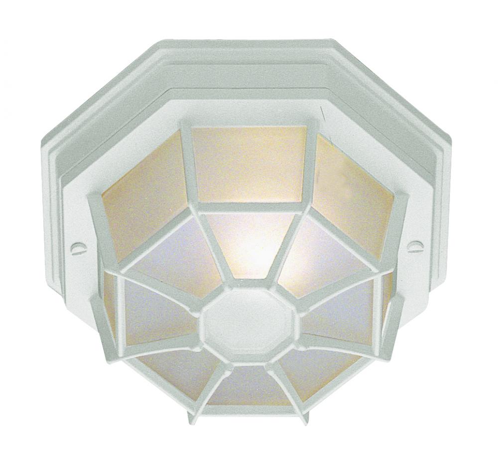 Benkert 1-Light, Weblike Design, Enclosed Flush Mount Ceiling Lantern Light