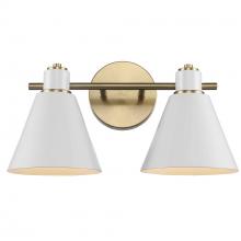 Trans Globe 22592 AG-WH - 2LT VANITY-METALSHADES-AG-WH