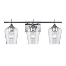 Trans Globe 71833 PC - 3LT VANITY-CLEAR TULIP-PC