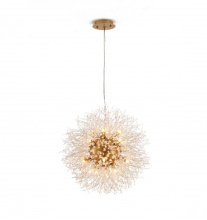 Bethel International GL85C24BR - 16-Light Brass Stainless Steel Chandelier With Clear Crystal Accents