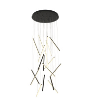 Bethel International LTY01C32BLK - Satin Black LED Chandelier