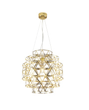 Bethel International MN52C24G - 85-Light Dimmable Gold Stainless Steel LED Chandelier in a 5-Tier Design