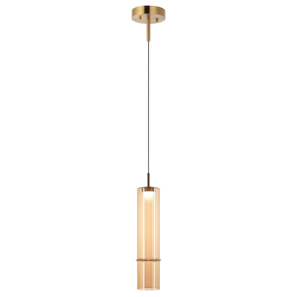 Bambu Aged Gold Brass Pendant