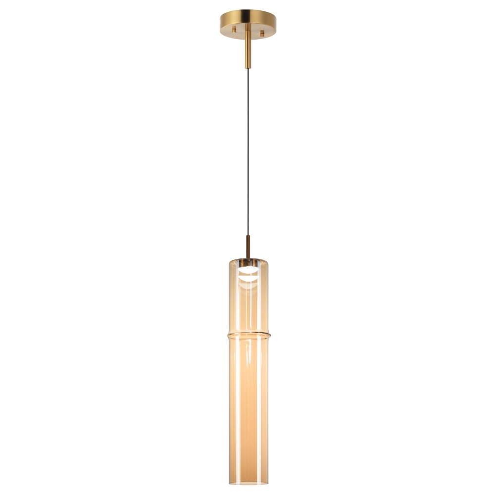 Bambu Aged Gold Brass Pendant