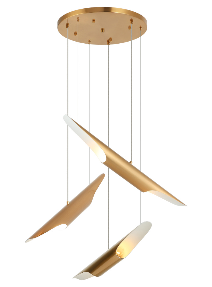 Stylus Aged Gold Brass Chandelier