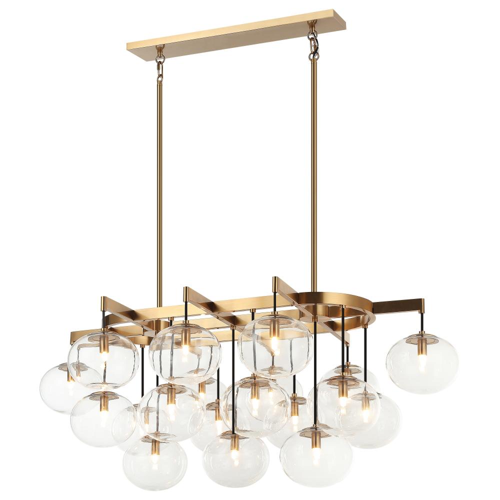 Bulbus Aged Gold Brass Pendant