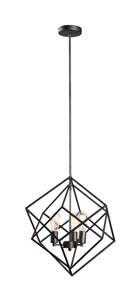 Geometry Series Rusty Black Pendant