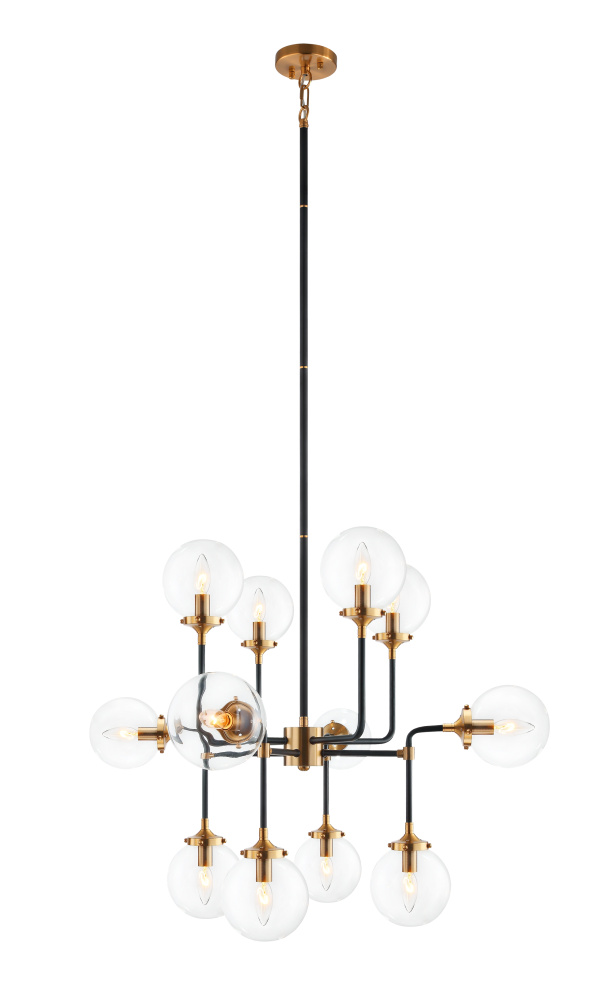 Particles Aged Gold Brass Pendant