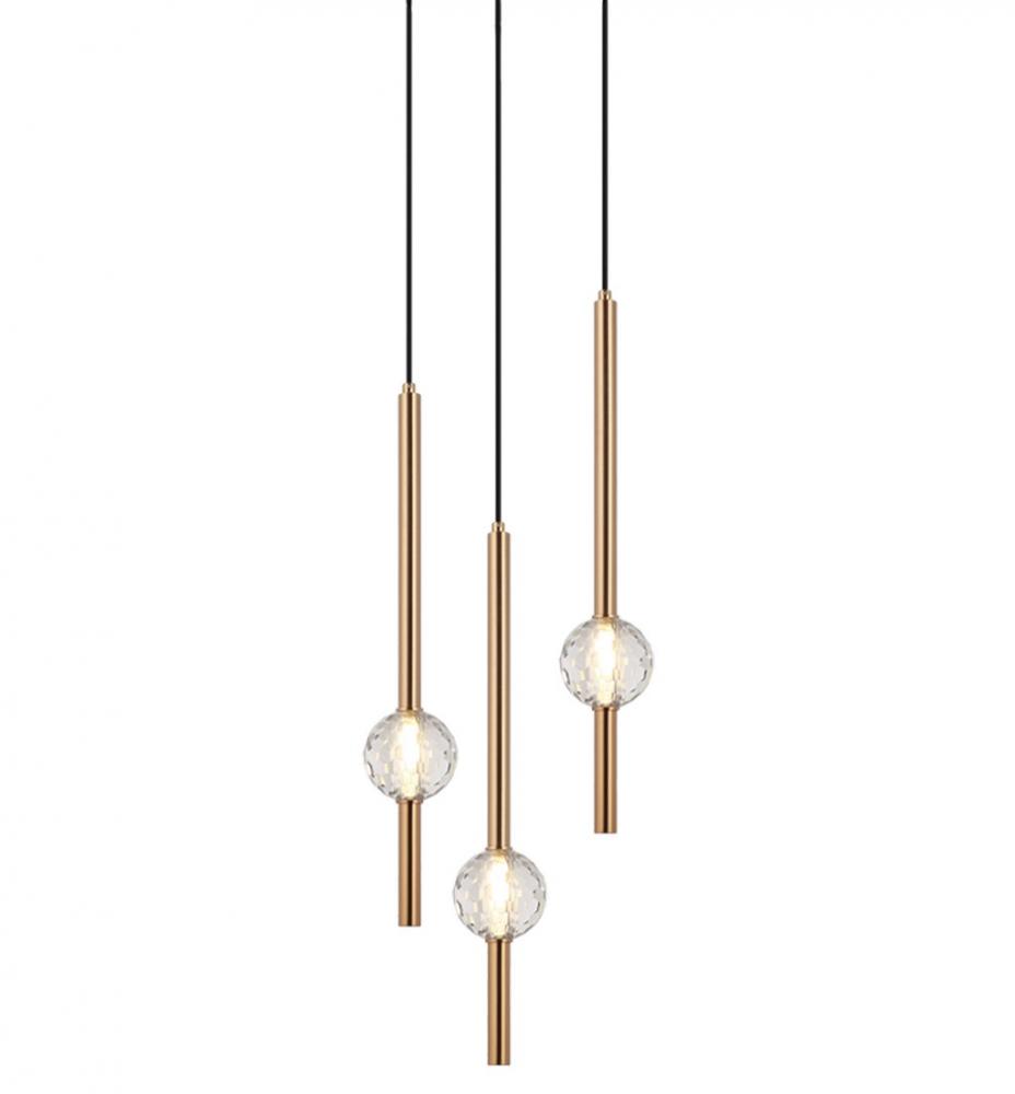 Windchimer Aged Gold Brass Pendant