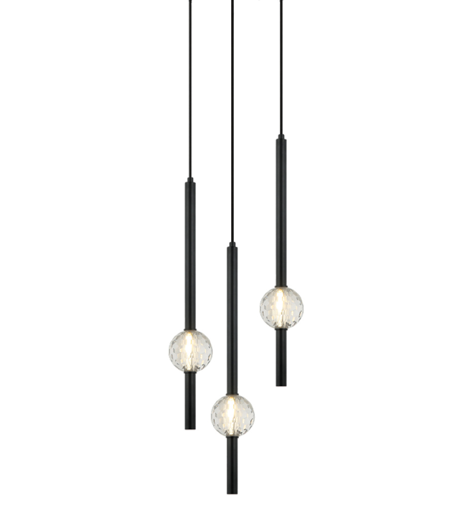 Windchimer Matte Black Pendant