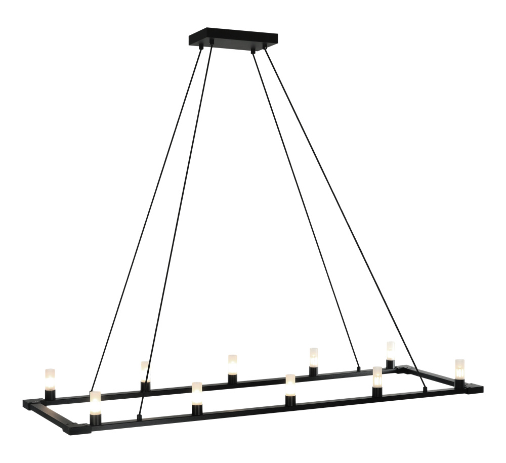 Cascadian Matte Black Chandelier