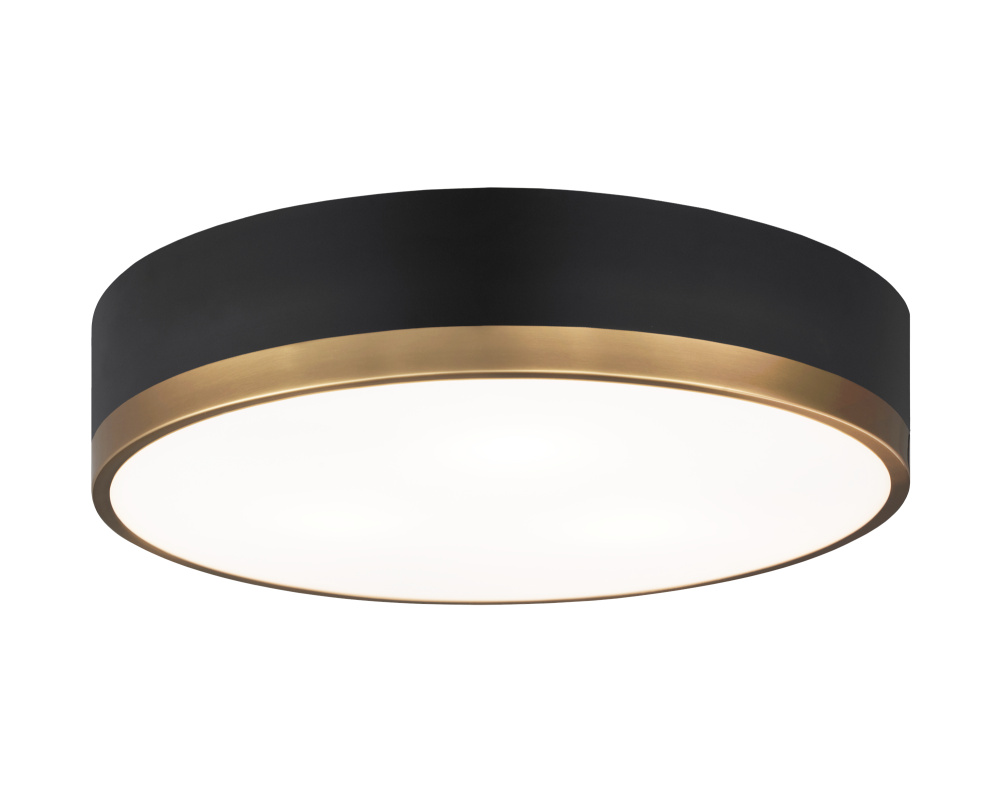 Trydor Black, Aged Gold Brass Ceiling Mount