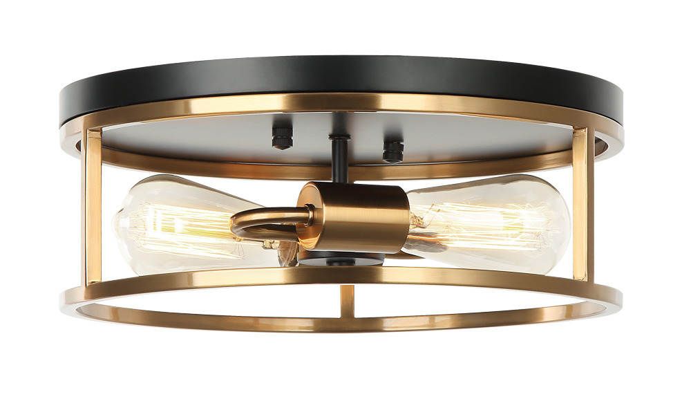 Clarke Black, Aged Gold Brass Flush Mounts