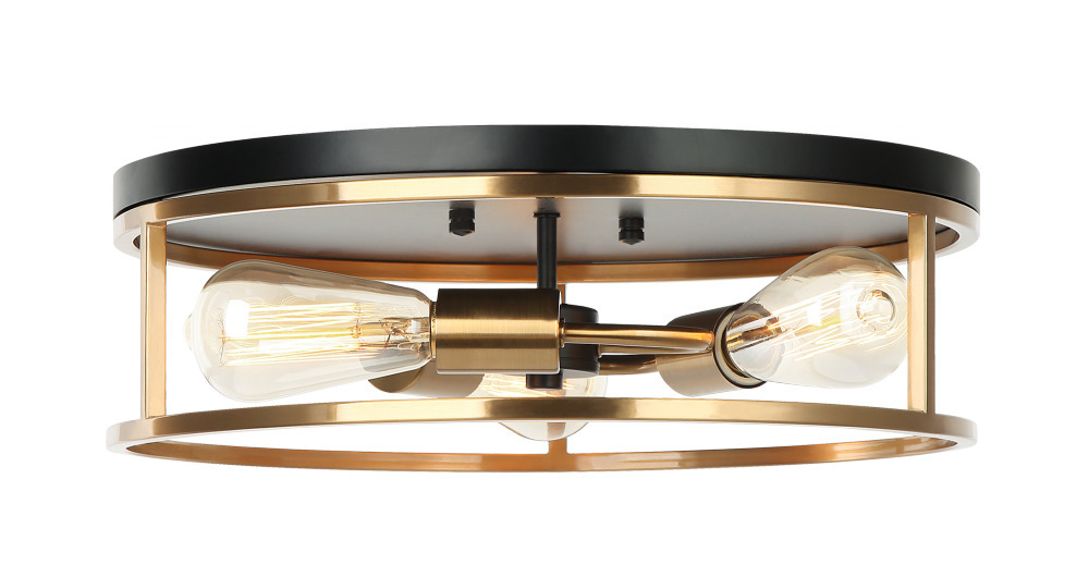 Clarke Black, Aged Gold Brass Flush Mounts