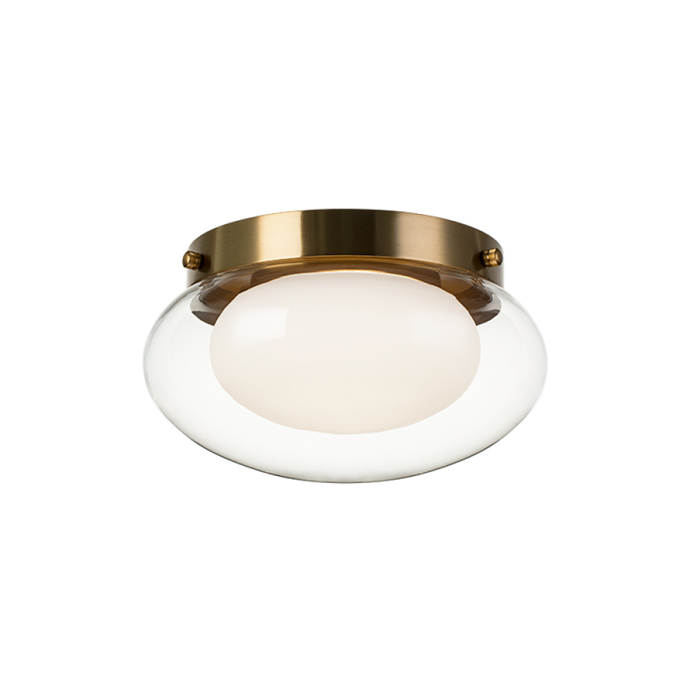 Caspian Aged Gold Brass Flush Mounts