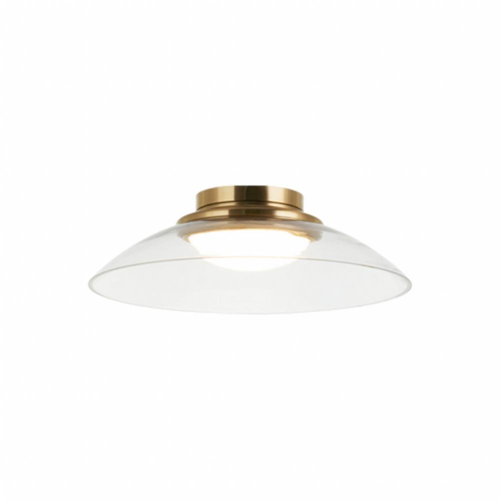 Luna Aged Gold Brass Flush Mounts
