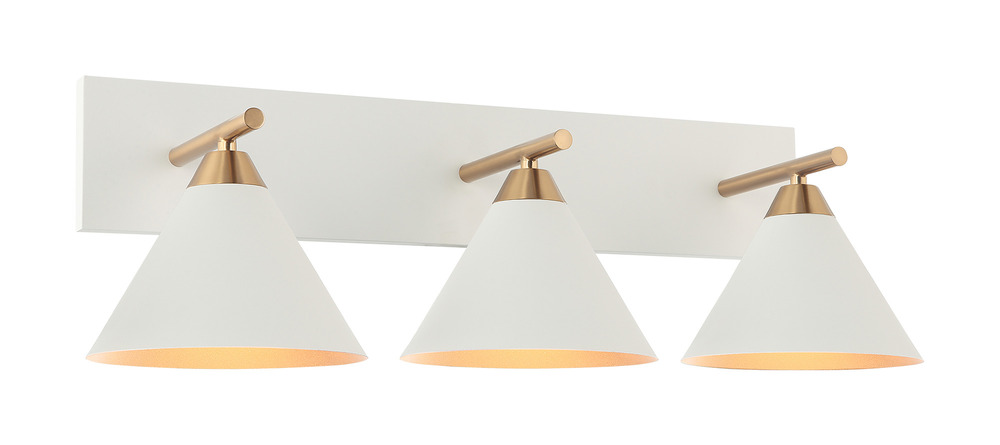 Bliss Aged Gold Brass + White Wall Sconce