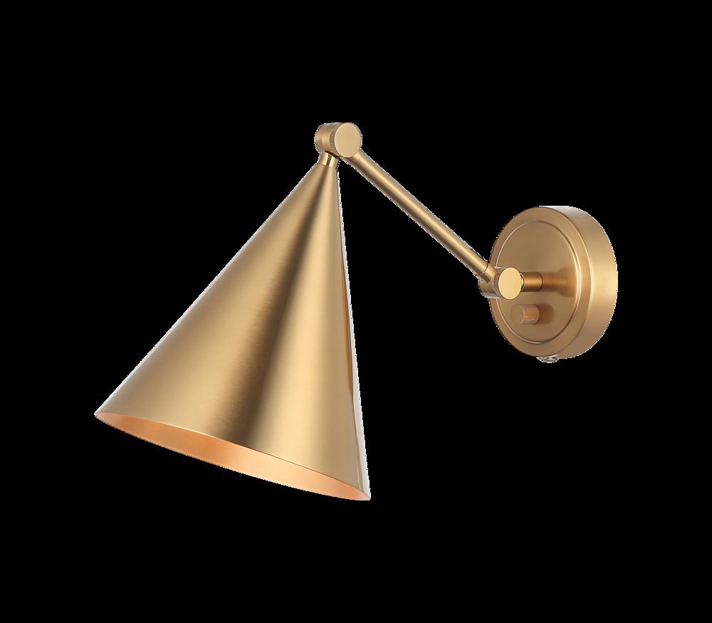 Pearson Aged Gold Brass Wall Sconce