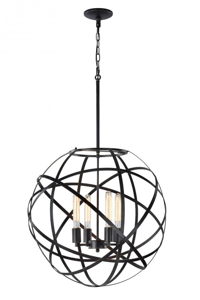 Atom Black Chandelier