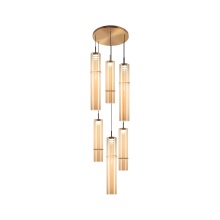 Matteo Lighting C30606MBSM - Bambu Matte Black Pendant