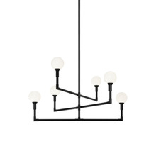 Matteo Lighting C64806BKOP - Candlestix Black Chandelier