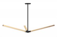 Matteo Lighting C66813MBAG - Asterisk Matte Black +Aged Gold Brass Pendant