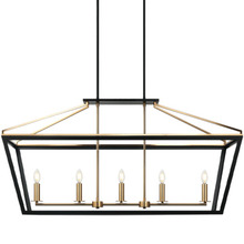 Matteo Lighting C67005BKAG - Mavonshire Black + Aged Gold Brass Chandelier