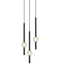 Matteo Lighting C68903MB - Windchimer Matte Black Pendant
