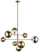 Matteo Lighting C70708AGAG - Averley Aged Gold Brass Chandelier