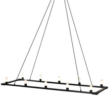 Matteo Lighting C75210MB - Cascadian Matte Black Chandelier