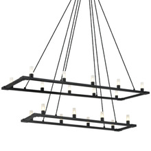 Matteo Lighting C75218MB - Cascadian Matte Black Chandelier