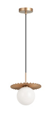Matteo Lighting C83101MGOP - Modern Ruff Matte Gold Pendant