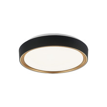 Matteo Lighting M10601BKGL - Alamus Aged Gold Brass + Matte Black Ceiling Mount