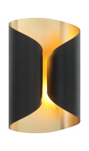 Matteo Lighting S01602MB - Ripcurl Matte Black Wall Sconce