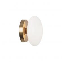 Matteo Lighting S05101AGOP - Pearlesque Aged Gold Brass Wall Sconce