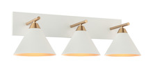 Matteo Lighting S10603WH - Bliss Aged Gold Brass + White Wall Sconce