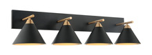 Matteo Lighting S10604MB - Bliss Aged Gold Brass + Matte Black Wall Sconce