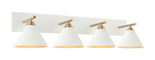 Matteo Lighting S10604WH - Bliss Aged Gold Brass + White Wall Sconce