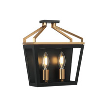 Matteo Lighting W67012BKAG - Mavonshire Black + Aged Gold Brass Wall Sconce