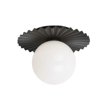 Matteo Lighting WX83101BKOP - Modern Ruff Black Wall Sconce / Ceiling Mount