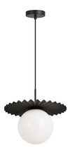 Matteo Lighting C83111BKOP - Modern Ruff Black Pendant