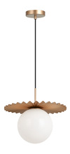 Matteo Lighting C83111MGOP - Modern Ruff Matte Gold Pendant