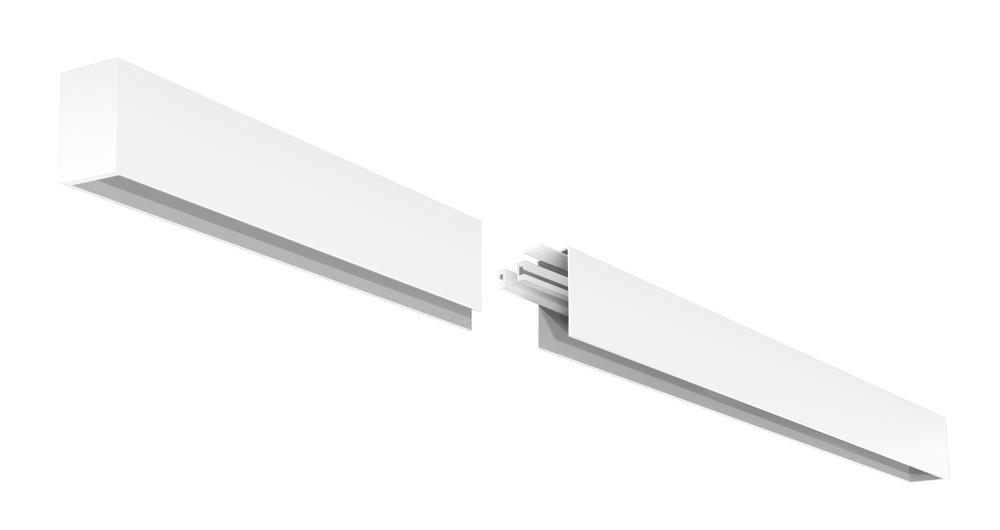 8' LED Linear Surface Mount Extension Kit, 2" Wide, 3000K, White