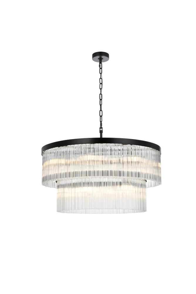 Harlow 32 inch Chandelier in Black