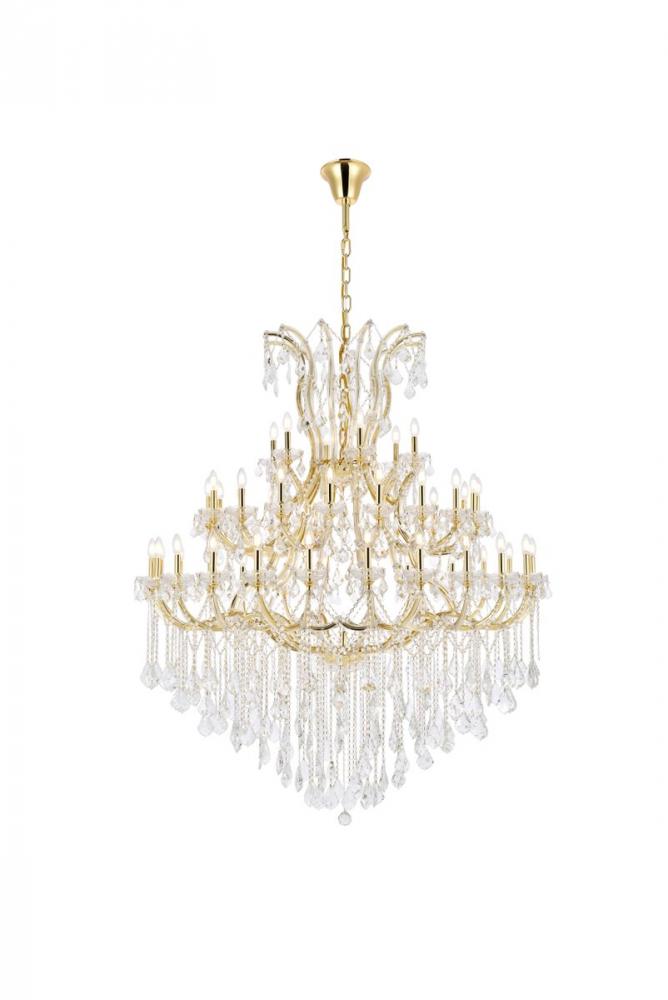 Maria Theresa 49 Light Gold Chandelier Clear Royal Cut Crystal