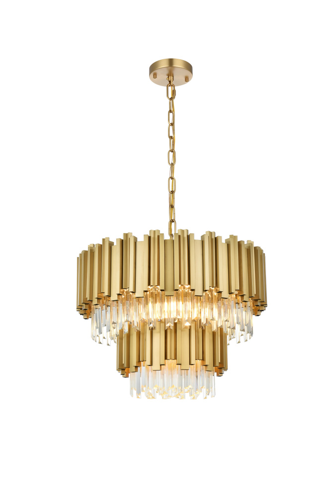 Willow 24 inch Chandelier in Satin Gold