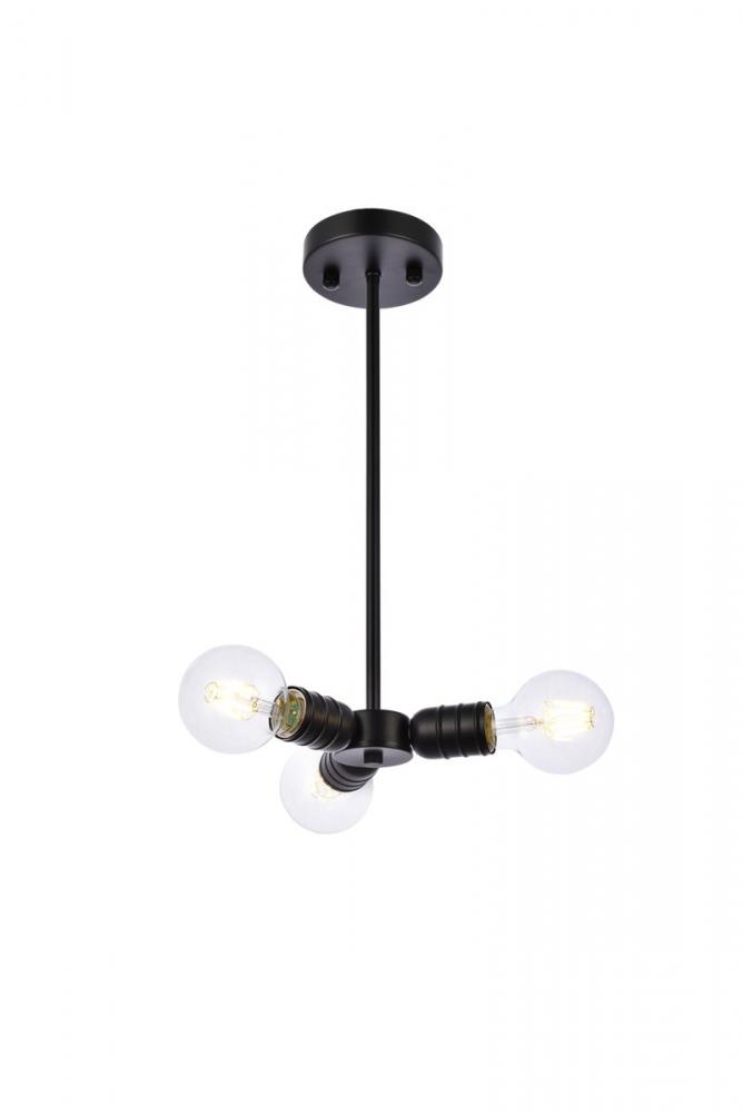 Reyes Pendant Lamp D7.5"H1.7" Black